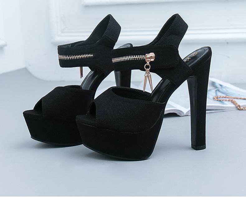 Wide-heeled platform sandals - shopwomanstore