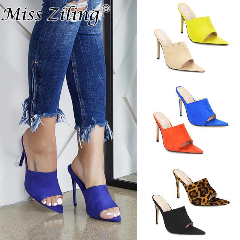 High Heel Shoes for Women, Fish Peak Foreign Trade Big Code Sandals, Orange - shopwomanstore