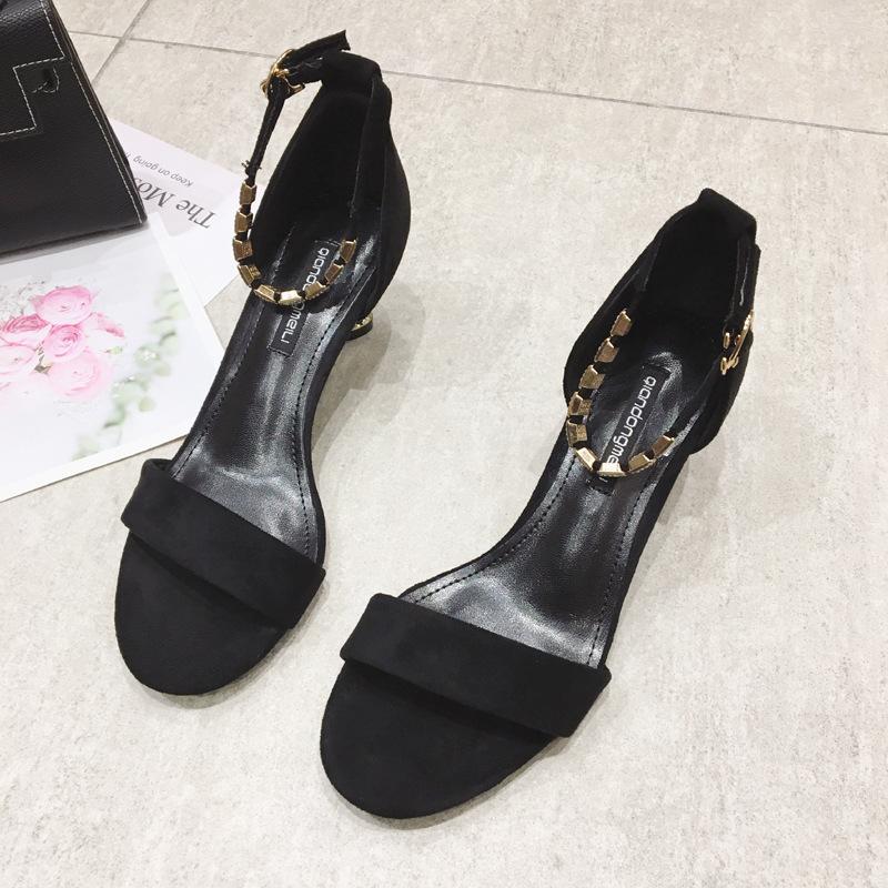 Women's Heeled Sandals with Ankle Strap and High Heel Open Toe - shopwomanstore