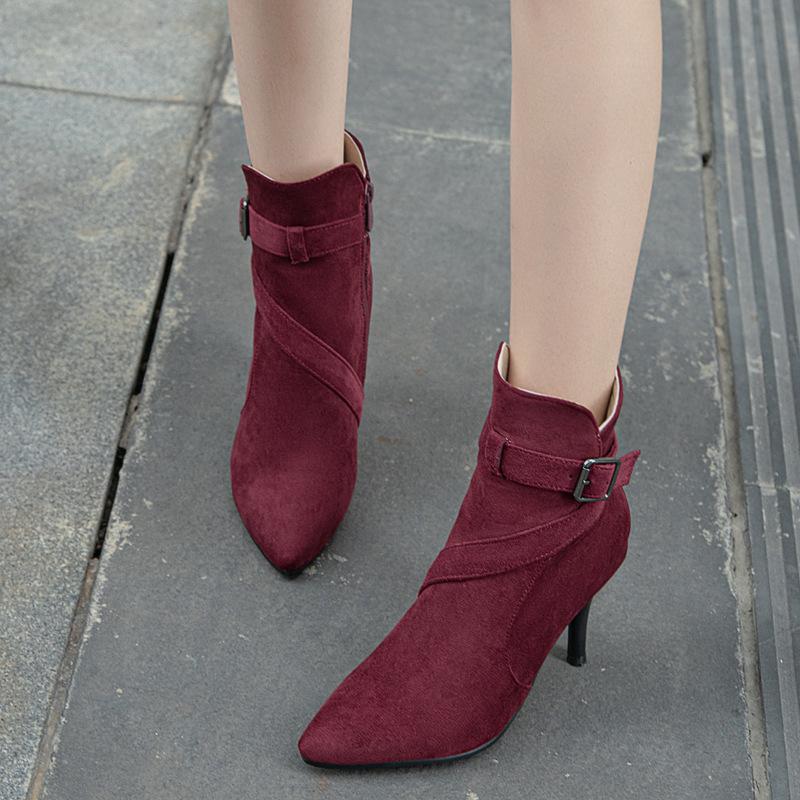 Women  High Boots Thin High Heel Round Toe - shopwomanstore