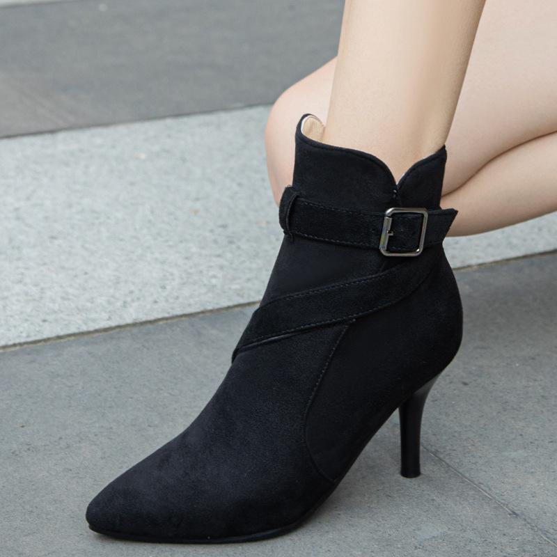 Women  High Boots Thin High Heel Round Toe - shopwomanstore