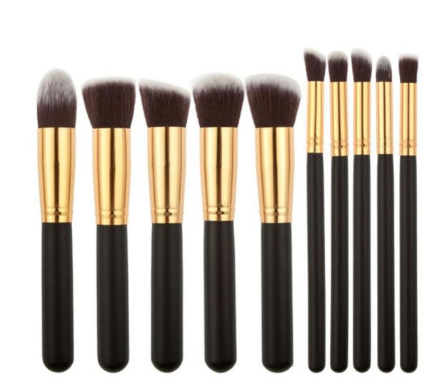 Black Makeup brushes set Professional Natura - shopwomanstore