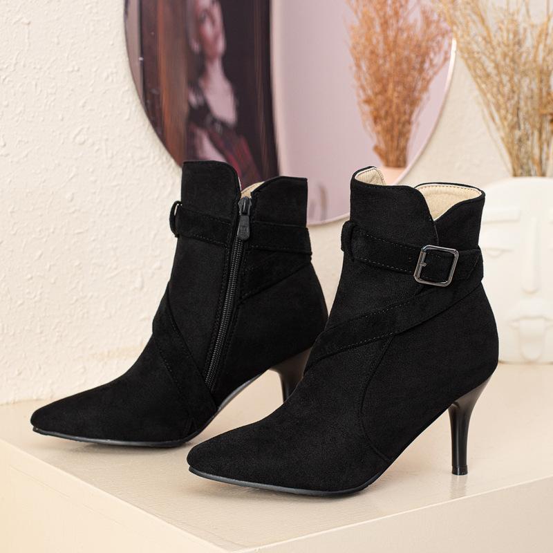 Women  High Boots Thin High Heel Round Toe - shopwomanstore