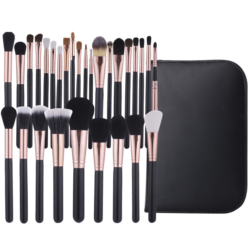 Professional Makeup Brush Set Luxury Tool Kit with PU Bag Powder Eye - shopwomanstore