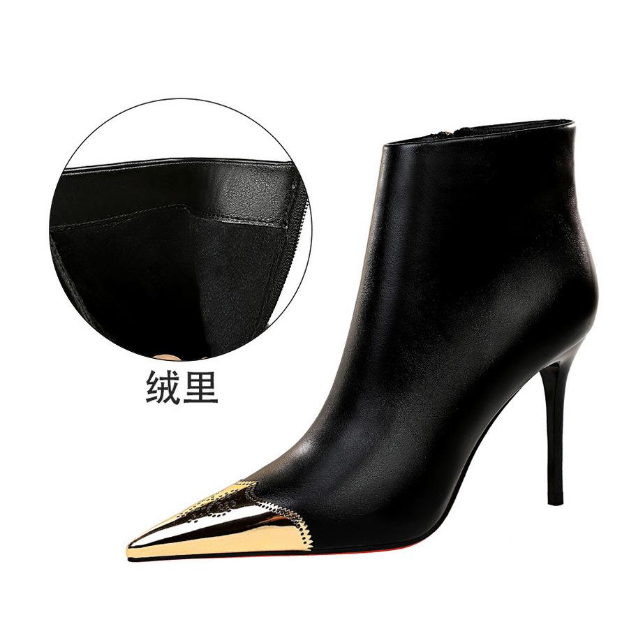 Sexy Ankle Boots Lapel Front Open Stilettos - shopwomanstore