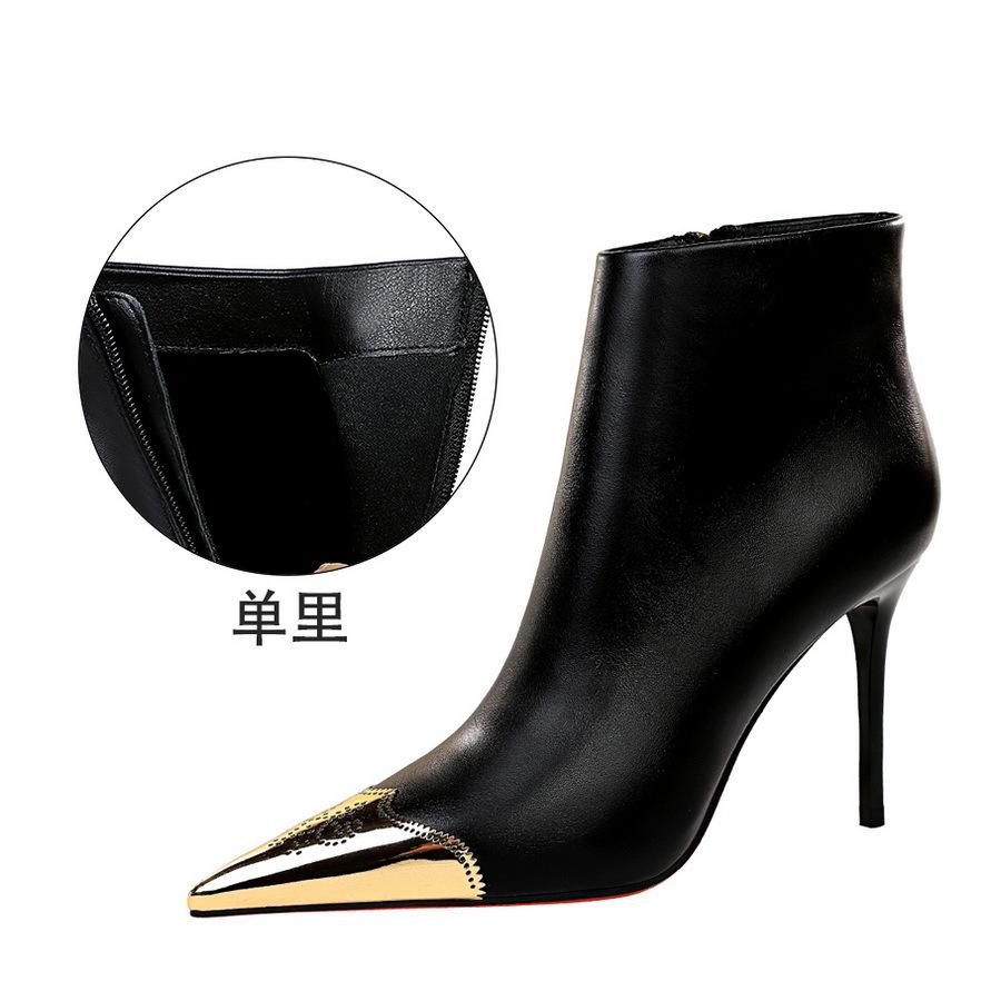 Sexy Ankle Boots Lapel Front Open Stilettos - shopwomanstore