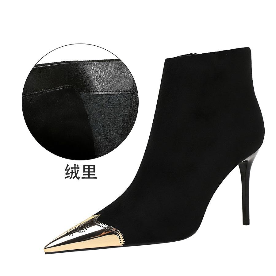 Sexy Ankle Boots Lapel Front Open Stilettos - shopwomanstore