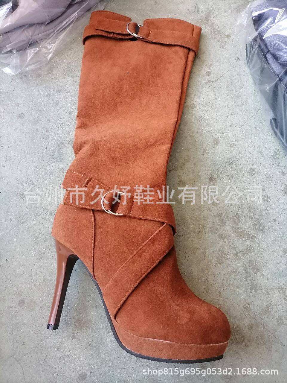 Women's Winter Elegant Suede Warm Soft High Heel Tall Boots - shopwomanstore