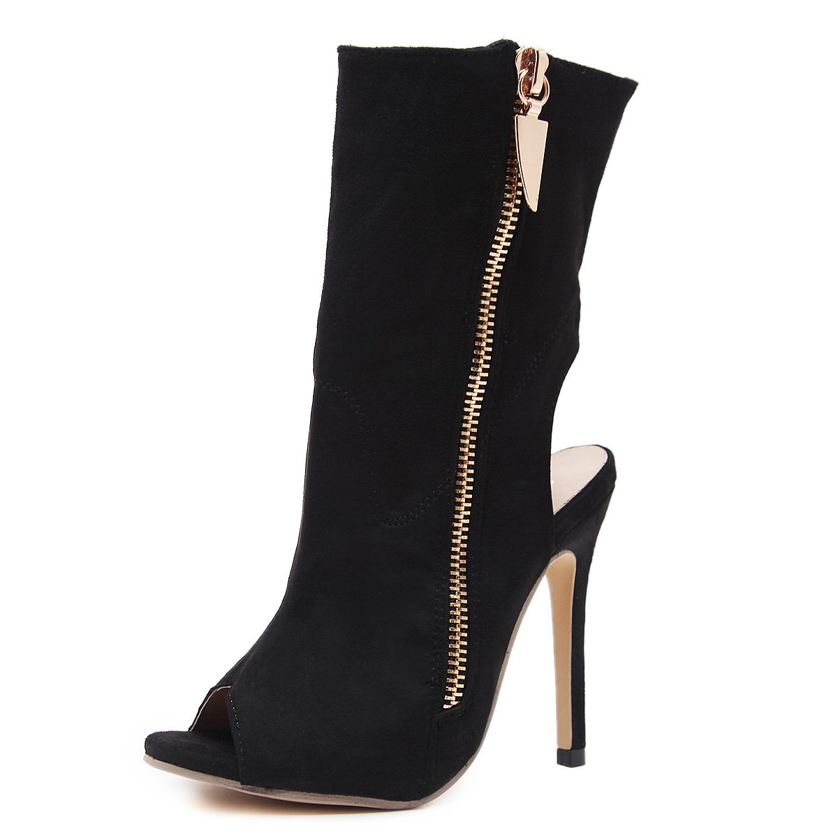 Street Fashion Zipper. High Heel Ankle Boots - shopwomanstore