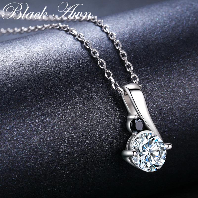 Silver Design Fine Sterling Silver Necklace, Women Engagement Necklaces - shopwomanstore