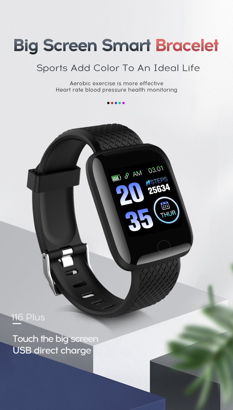 Smart Watch 116 Plus  Rate your Heart-Smart Watches Waterproof - shopwomanstore