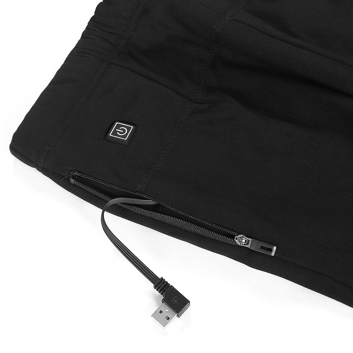 Women Men Winter Outdoor Hiking Heating Trousers Slim USB Charging